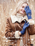 YISEVEN Women‘s Genuine Sheepskin Leather Gloves YISEVEN