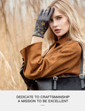 YISEVEN Women‘s Winter Sheepskin Leather Gloves YISEVEN