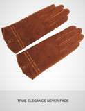 YISEVEN Womens Sheepskin Suede  Leather Gloves YISEVEN