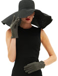 YISEVEN Womens Sheepskin Suede  Leather Gloves YISEVEN