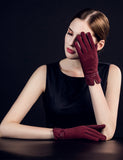 YISEVEN Womens Sheepskin Suede  Leather Gloves YISEVEN