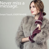 YISEVEN Women's Touchscreen Sheepskin Leather Gloves YISEVEN