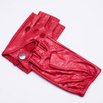YISEVEN Women's Fingerless Leather Gloves YISEVEN