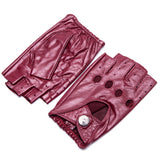 YISEVEN Women's Fingerless Leather Gloves YISEVEN