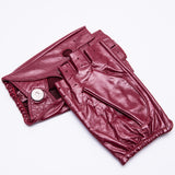 YISEVEN Women's Fingerless Leather Gloves YISEVEN