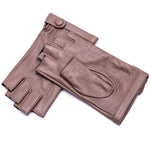 YISEVEN Women's Fingerless Lambskin  Leather Gloves YISEVEN