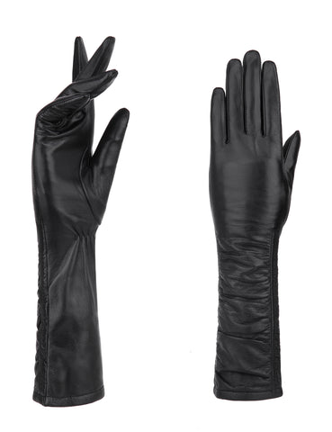 YISEVEN Women's Touchscreen Leather  Mid-length Long Gloves YISEVEN