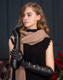 YISEVEN Women Touchscreen Long Opera Leather Gloves YISEVEN