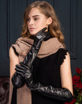 YISEVEN Women Touchscreen Long Opera Leather Gloves YISEVEN