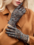 YISEVEN Womens Winter Sheepskin Leather Gloves YISEVEN