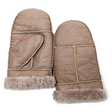 YISEVEN Womens  Sheepskin Shearling Leather Gloves(Mittens) YISEVEN